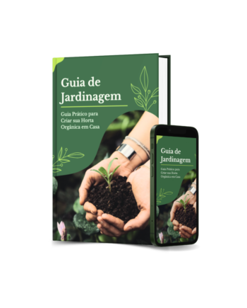 capa livro horta organica junto com um smartphone com ebook