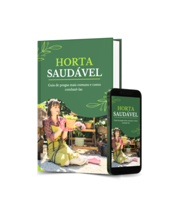 capa livro horta saudavel e guia de praga e smarphone com o ebook